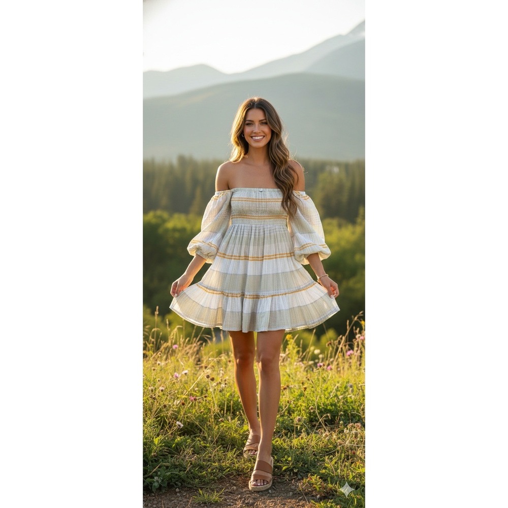 Free People Dress Tunic Top Size XS Babydoll Peasant Cottagecore Prairie Western